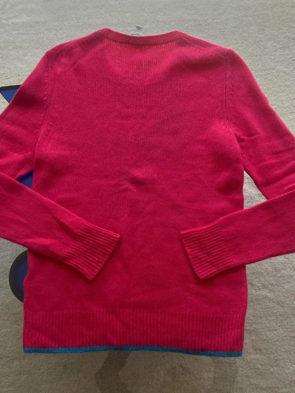 coach hot pink T. rex dinosaur cashmere oversized sweater size L - Picture 2 of 5